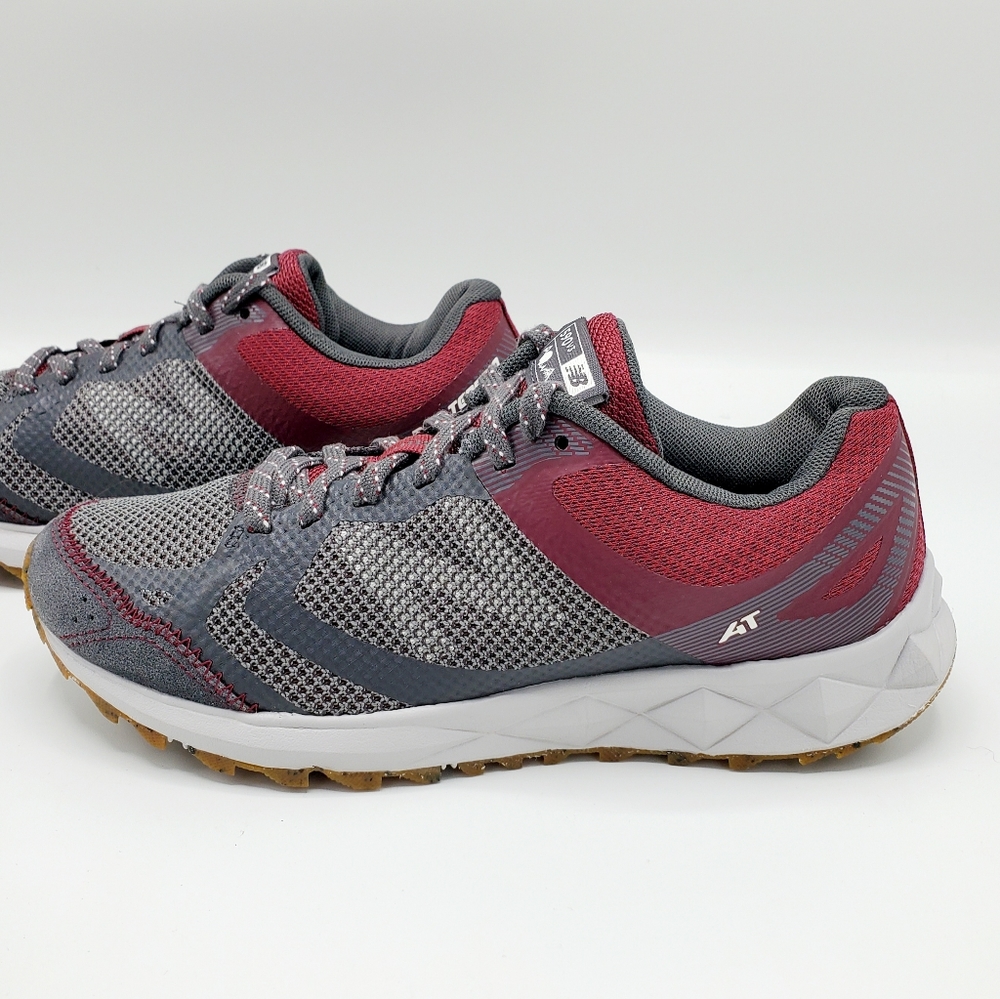 New Balance 590v3 Gray & Berry Red Trail Sneakers